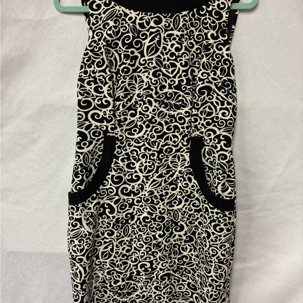 Black and White Patterned Dress